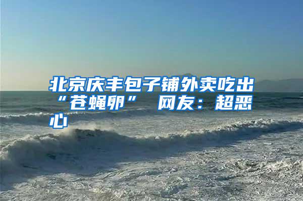 北京慶豐包子鋪外賣吃出“蒼蠅卵” 網友:超惡心