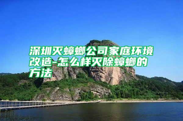 深圳滅蟑螂公司家庭環(huán)境改造-怎么樣滅除蟑螂的方法