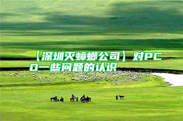 【深圳滅蟑螂公司】對PCO一些問題的認識