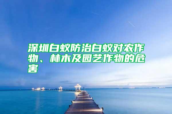 深圳白蟻防治白蟻對農作物、林木及園藝作物的危害