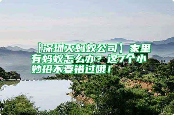 【深圳滅螞蟻公司】家里有螞蟻怎么辦？這7個小妙招不要錯過哦！