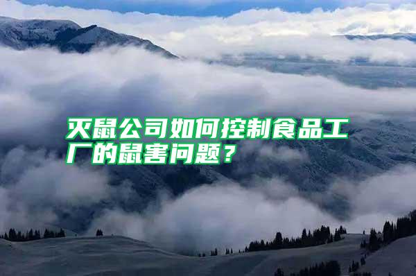 滅鼠公司如何控制食品工廠的鼠害問題?