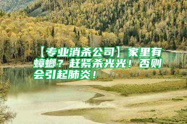 【專業(yè)消殺公司】家里有蟑螂？趕緊殺光光！否則會引起肺炎！