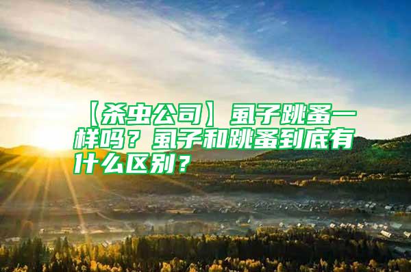 【殺蟲公司】虱子跳蚤一樣嗎?虱子和跳蚤到底有什么區(qū)別?