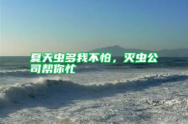 夏天蟲多我不怕，滅蟲公司幫你忙