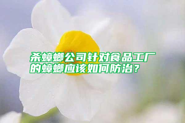 殺蟑螂公司針對(duì)食品工廠的蟑螂應(yīng)該如何防治？