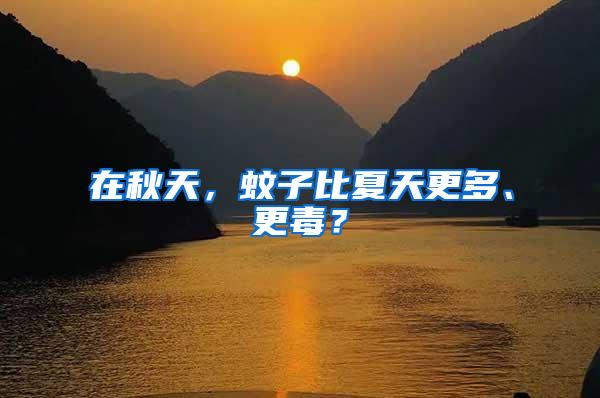 在秋天,蚊子比夏天更多、更毒?