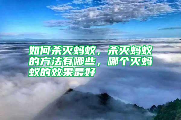 如何殺滅螞蟻，殺滅螞蟻的方法有哪些，哪個滅螞蟻的效果最好