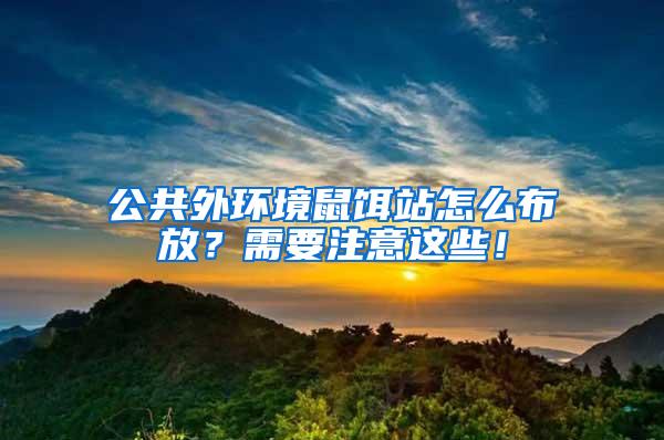 公共外環境鼠餌站怎么布放?需要注意這些!