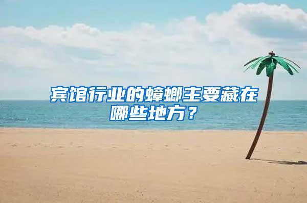 賓館行業的蟑螂主要藏在哪些地方？